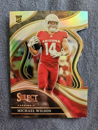 2023 Panini Select Die-Cut Silver Prizm Rookie Michael Wilson