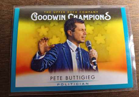 2021 Upper Deck Goodwin Champions Turquoise Pete Buttigieg