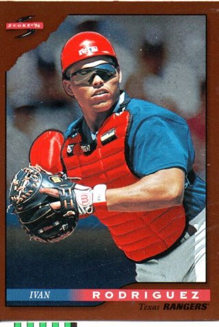 1996 Score Ivan Rodriguez Dugout Gold #27