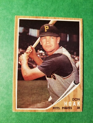 1962 - TOPPS EXMT - NRMT BASEBALL - CARD NO. 95 - DON HOAK - PIRATES