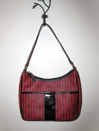 Giani Bernini Hobo Shoulder Bag Red, Black in Excellent Condition