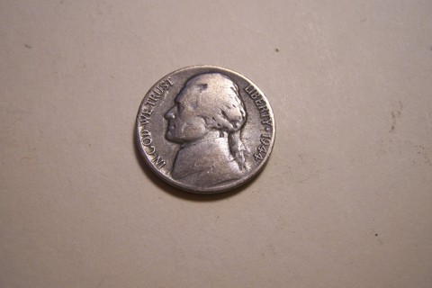 Silver 1944-P Jefferson War Nickel WWII