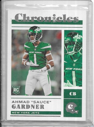 Ahmad "Sauce" Gardner 2022 Chronicles #38 Rookie Card