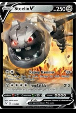 NM Ultra Rare Steelix V SWSH Pokemon card