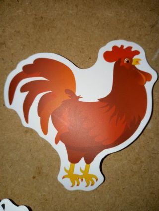 Rooster one new nice vinyl lab top sticker no refunds regular mail high quality!