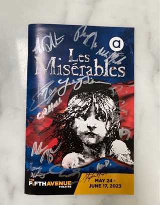 Les Miserables Signed Playbill