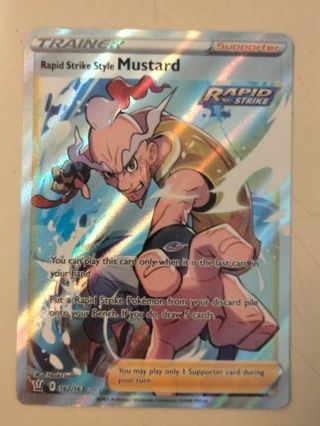 Rapid strike style mustard 162/163 rare holo NM Pokemon