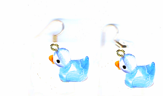 SP GLOW IN THE DARK BLUE DUCK EARRINGS #7 (PLEASE READ DESCRIPTION)