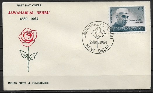 1964 India Sc388 Jawaharlal Nehru FDC