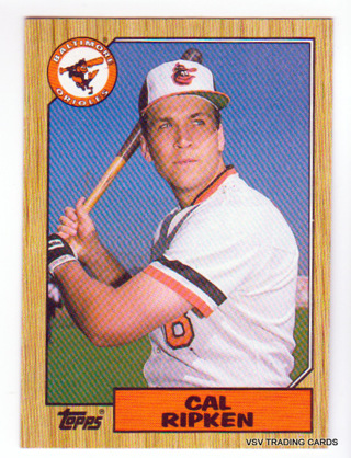 Cal Ripken, Jr., 1987 Topps Card #784, Baltimore Orioles, (LB4)