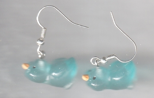 SP GLOW IN THE DARK AQUA DUCK EARRINGS LOT 1 STYLE 3 (PLEASE READ DESCRIPTION)