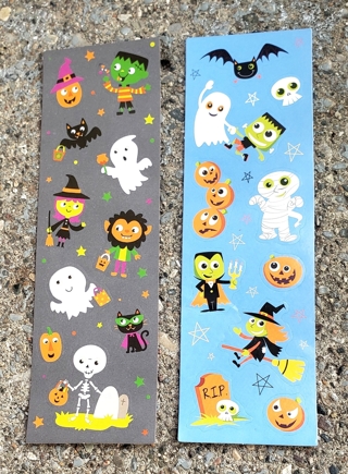 HALLOWEEN GLOSSY STICKERS 2 SHEETS 