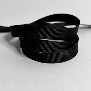 Black 3/8” Wide Grosgrain Ribbon