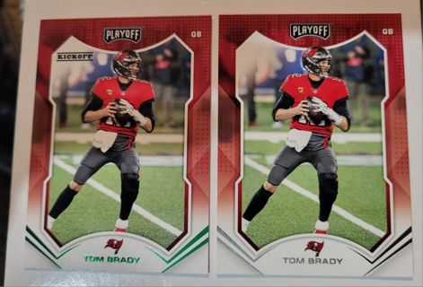 2021 Playoff Tom Brady Parallel and base cards Tampa Bay Buccaneers