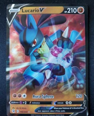 NM Ultra Rare Lucario V SWSH Pokemon card TCG