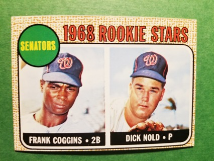 1968 - TOPPS EXMT - NRMT BASEBALL - CARD NO. 96 - ROOKIE STARS - SENATORS