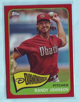 2023 Topps Archives Randy Johnson #'d 23/50 Red Border Card # 179 Diamondbacks