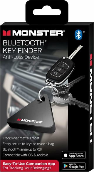 Monster Bluetooth Security and Anti-Loss Tracker, Clips to Anything, Anti-Theft Device