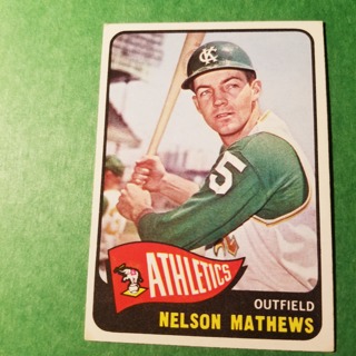 1965 - TOPPS BASEBALL CARD NO. 87 - NELSON MATHEWS - A'S