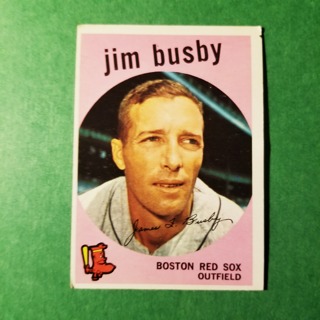 1959 - TOPPS EXMT - NRMT BASEBALL - CARD  NO. 185 - JIM BUSBY - RED SOX