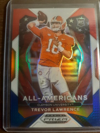 2021 PRIZM DRAFT PICKS TREVOR LAWRENCE ALL-AMERICANS RED WHITE BLUE ~ ROOKIE