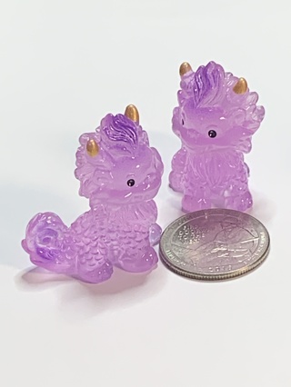 DRAGONS~#1~PURPLE~SET OF 2 DRAGONS~GLOW IN THE DARK~FREE SHIPPING!