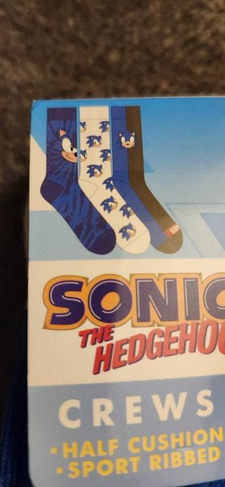 Brand New Sonic Hedgehog Socks 3 Pair