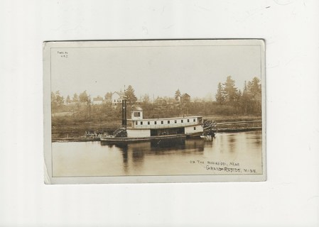 1910 Postcard - Boat on Mississippi RPPC