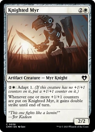 Knighted Myr MTG Commander Masters NM Magic Regular