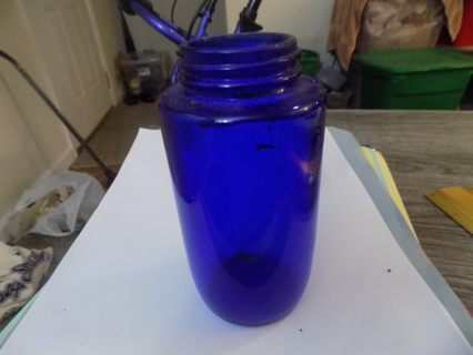 Vintage 6 inch tall Cobalt Blue Jar