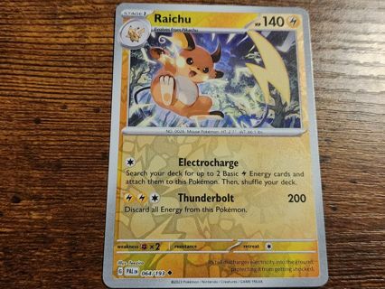 Pokemon Raichu reverse holo 064/193