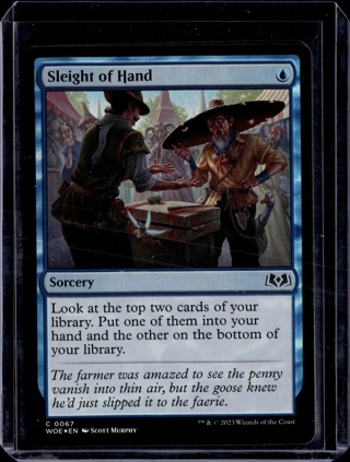 Sleight Of Hand - 67 - Foil - WOE - NM - MTG Magic The Gathering