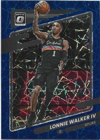 2021-22 DONRUSS OPTIC LONNIE WALKER IV BLUE VELOCITY PRIZM REFRACTOR CARD