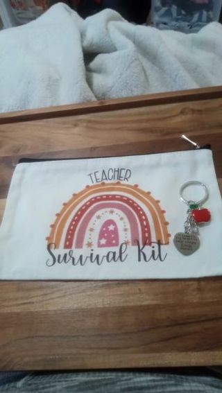 New Teacher makebag and keychain