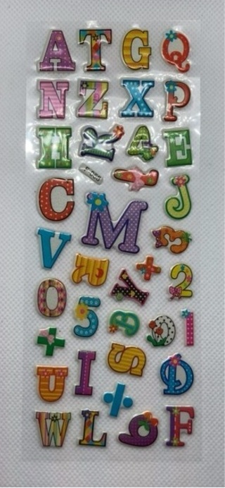 Puffy Alphabet Stickers 