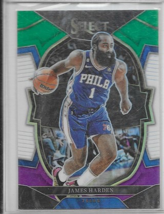 James Harden 2022-23 Select Prizm Green White Purple #25