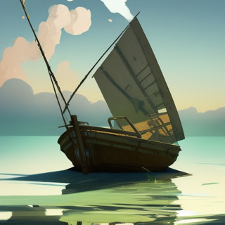 Listia Digital Collectible: Old abandoned sail boat