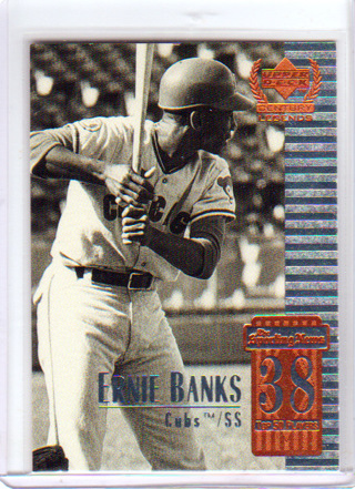 Ernie Banks, 1999 Upper Deck Legends Insert Card, Chicago Cubs, HOFr, (L4