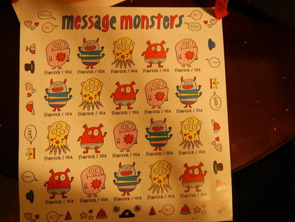 US FOREVER STAMP ~ "MESSAGE MONSTER"  STAMPS~   NEW!