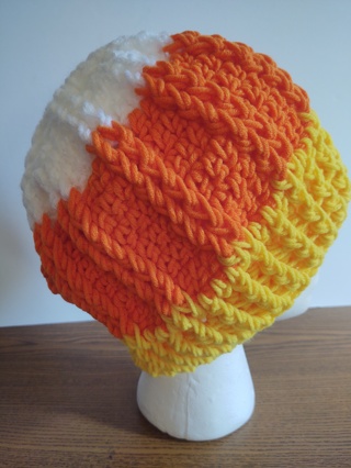 Hand Crocheted Ribbed Hat 