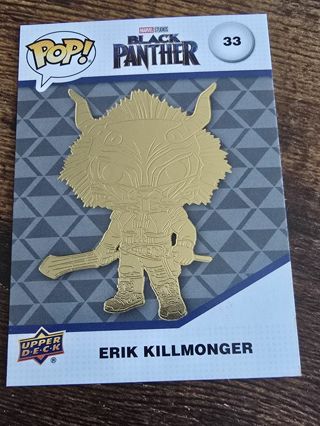 Upperdeck Funko Pop Erik KillMonger Gold Card