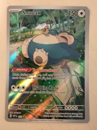 Snorlax 051 rare holo promo NM