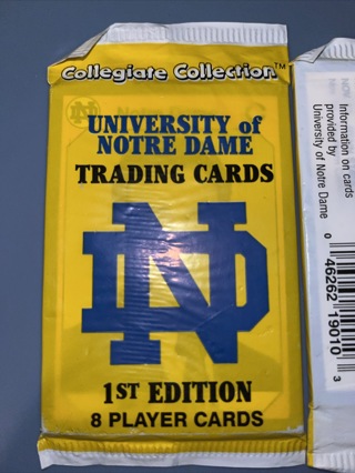 1990 University of Notre Dame Collegiate Trading Card 1st Edition