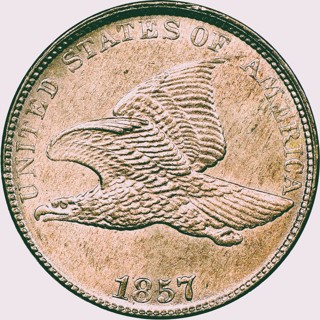 1857 Cent Flying Eagle, Looks Uncirculated, Insured, genuine Refundable