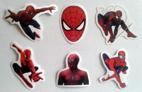 Six Spider-Man Vinyl Stickers