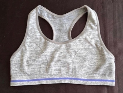 Girl’s Grey Racerback Sports Bra Size S/M