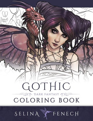 [NEW] Gothic Dark Fantasy Coloring Book (Fantasy Art Coloring by Selina) FREE SHIPPING