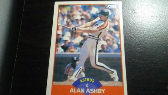 1989 SCORE ALAN ASHBY HOUSTON ASTROS BASEBALL CARD# 366