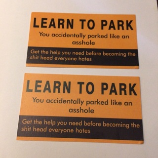 2 Parking Cards Read description before bidding 