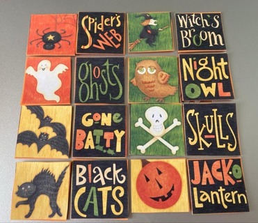 Halloween Card Embellishments (with tape)